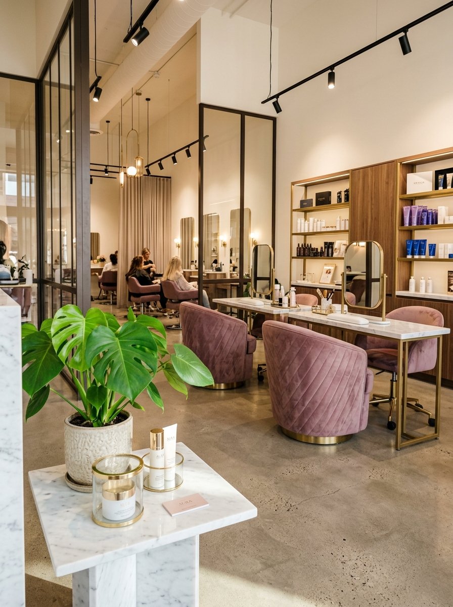 Nail station interior at The Mirror by Embellish