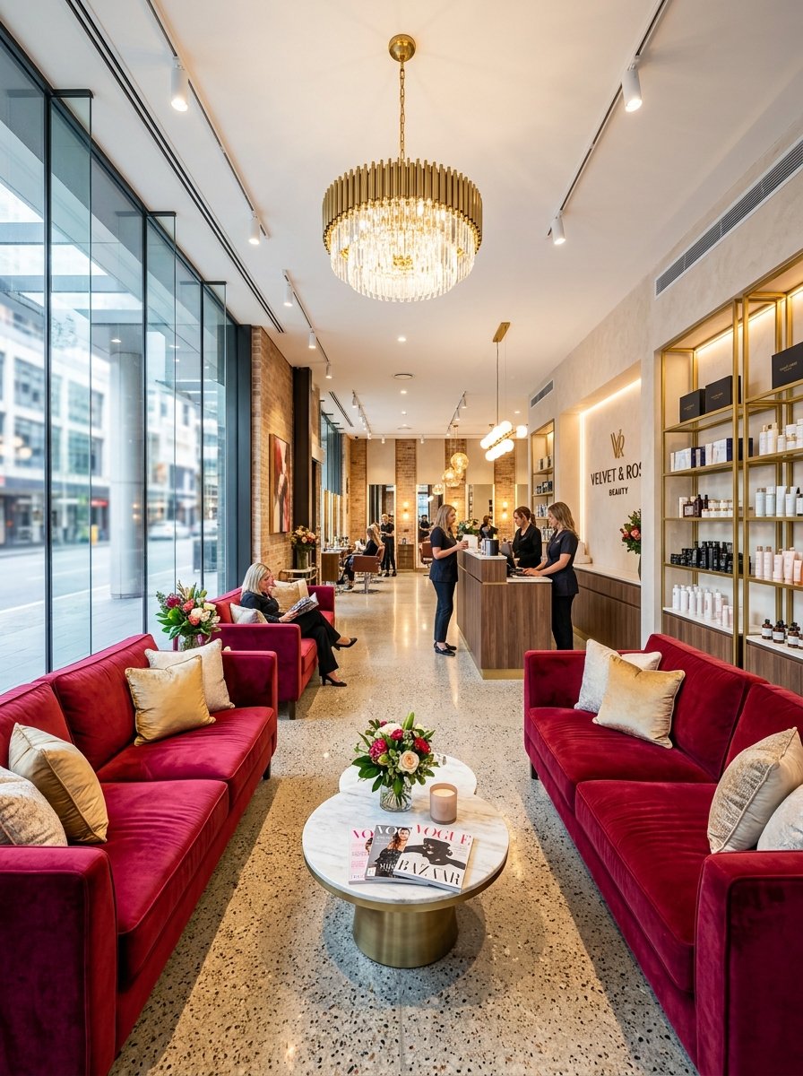 Luxury waiting lounge at The Mirror by Embellish